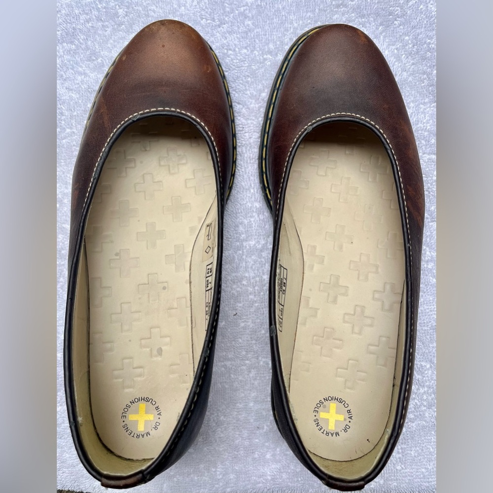 Doc Martens never worn Brown Leather Flats size US 8 women’s
